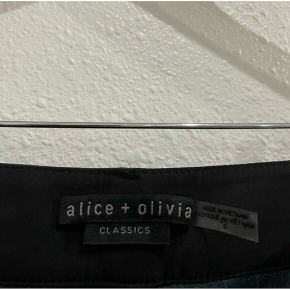 Alice + Olivia Vegan Leather Wide Leg Pants Black Chic Baggy Low Rise Designer - Picture 8 of 12